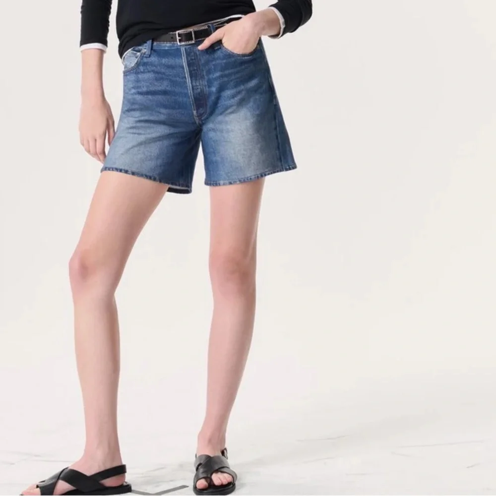 Rag & bone Miramar Blue Denim Women's Shorts - Picture 4 of 4
